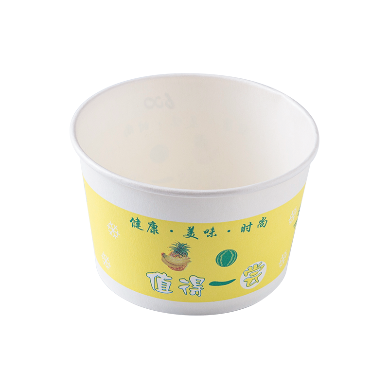 170gsm 600ml White salad paper bowl